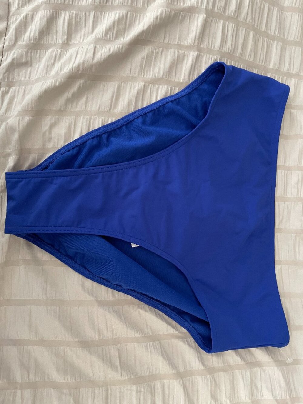 Adidas high-waist bikini bottom- semi lucid blue